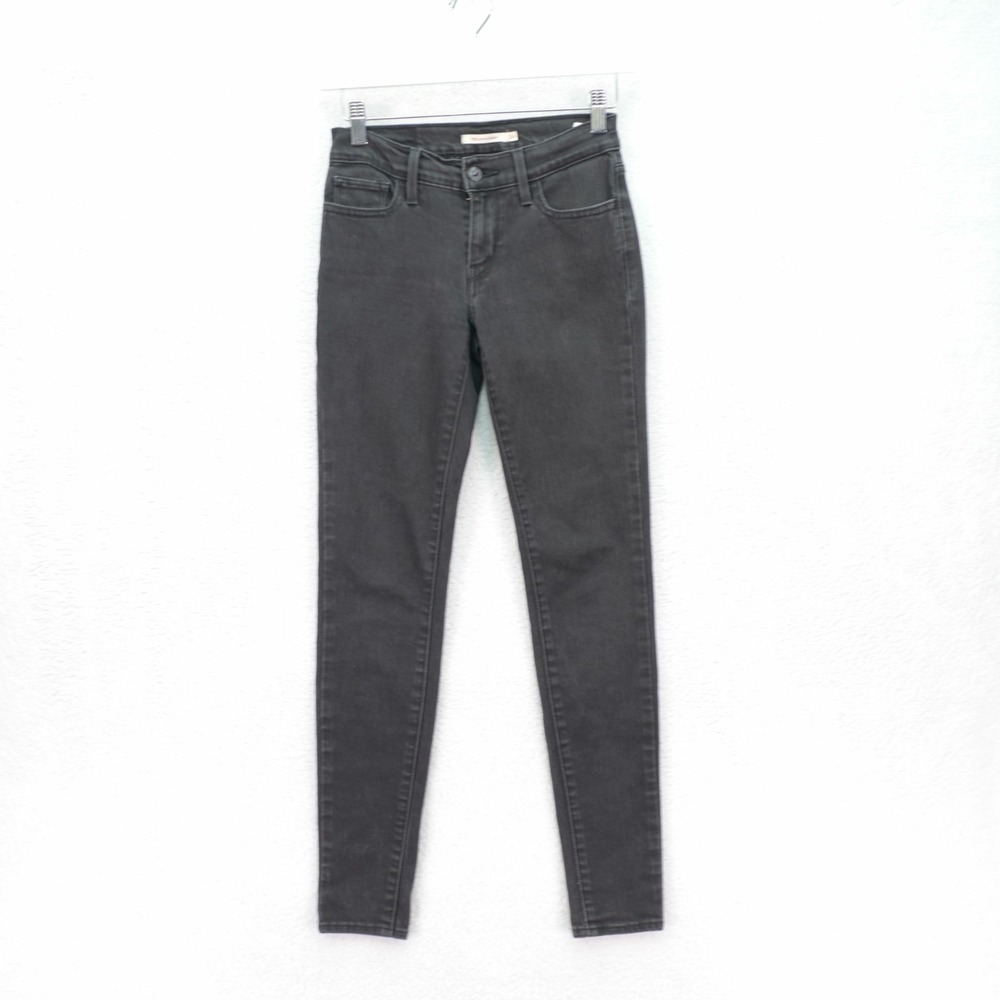 Levi's Women's Black Denim‎ Jeans 710 Skinny -25 / 29  Tagged 24 / 30- Low Rise